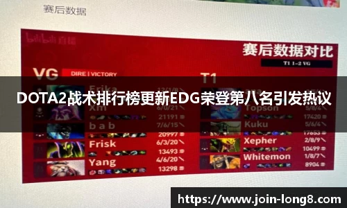 DOTA2战术排行榜更新EDG荣登第八名引发热议
